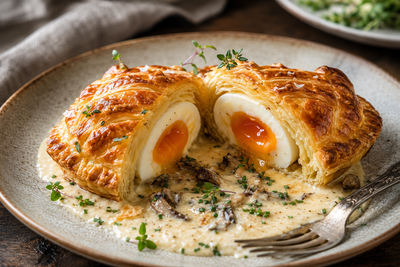 Œufs Maillotés – French Puff Pastry Wrapped Eggs