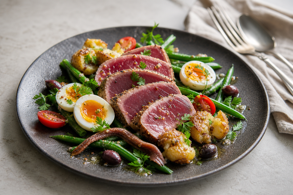Seared Tuna Salade Niçoise with Fenton Farm Eggs